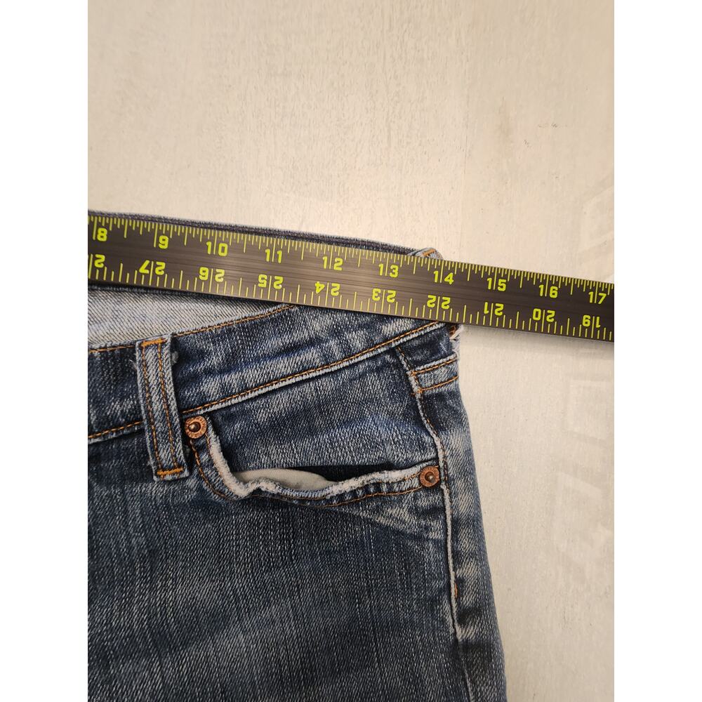 7 For All Mankind Women's Denim Flare Jean SZ 28 Low Rise Y2K - Picture 8 of 11